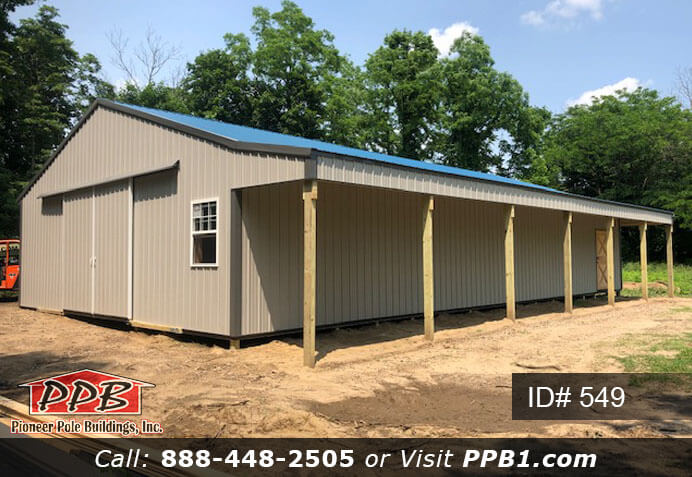 549 – Steel Horse Barn With Lean To