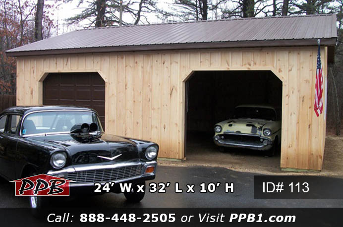 113 – Board & Batten Classic Car Garage 24x32x10