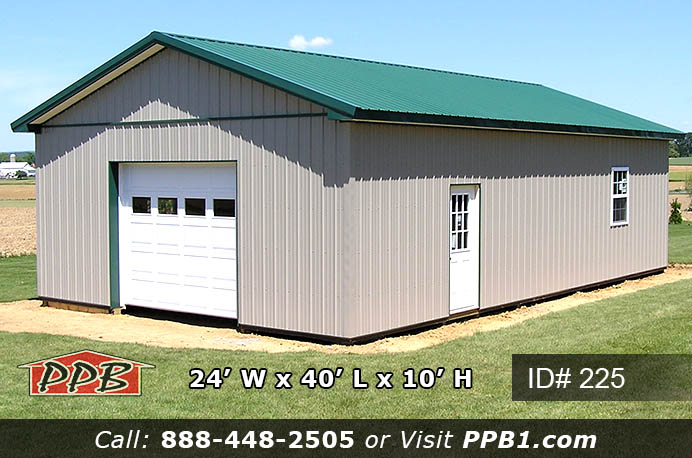 225 - Clay Pole Barn 24x40x10 - Pioneer Pole Buildings, Inc.