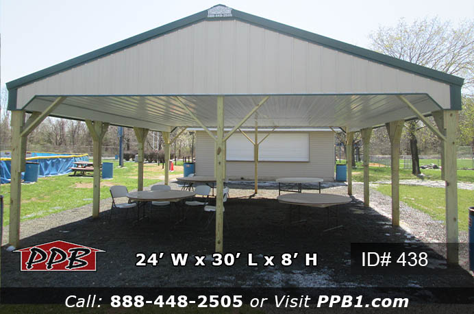 438 – Ivy and Light Stone Commercial Pavilion 24x30x8