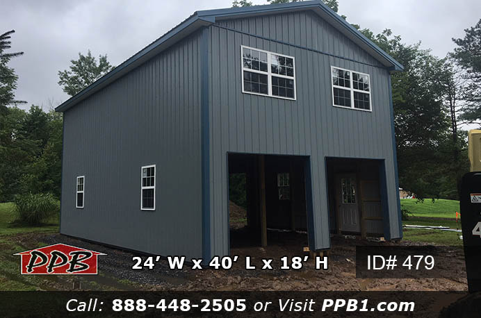 479 – Custom Pole Barn With Second Floor 24x40x18