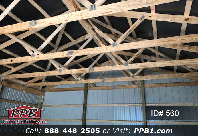 Trusses in Pole Building.