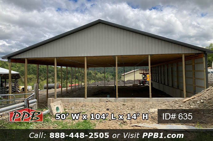 635 – Agricultural Open Pole Building 50x104x14