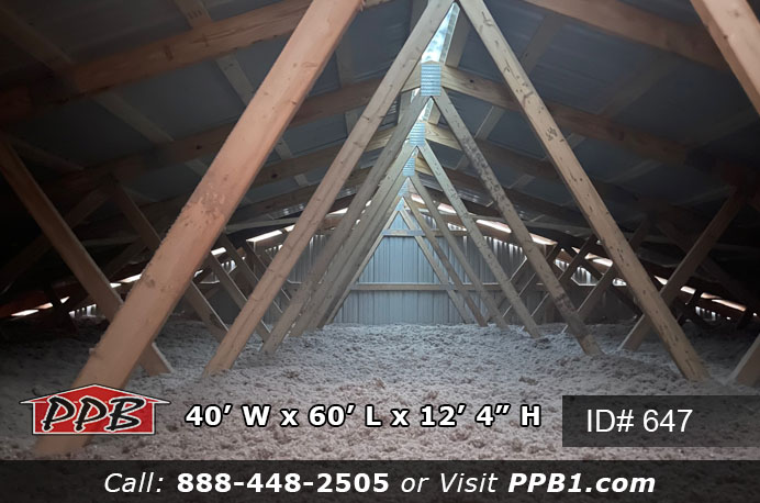 Trusses in a 40 foot wide building