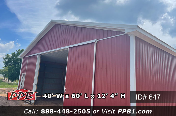 647 - Red Farm Pole Building
