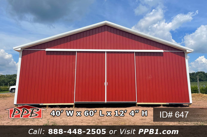 647 - Red Farm Pole Building