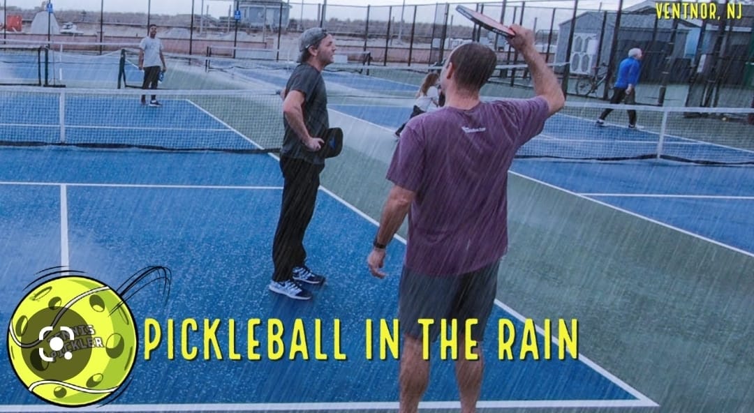 Raining on Pickle Ball Court