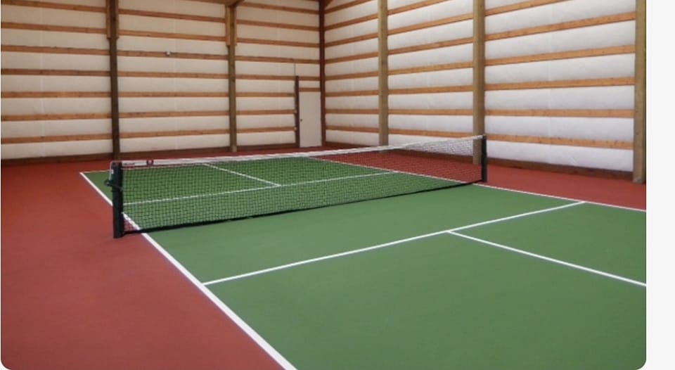 inside of a pickle ball court