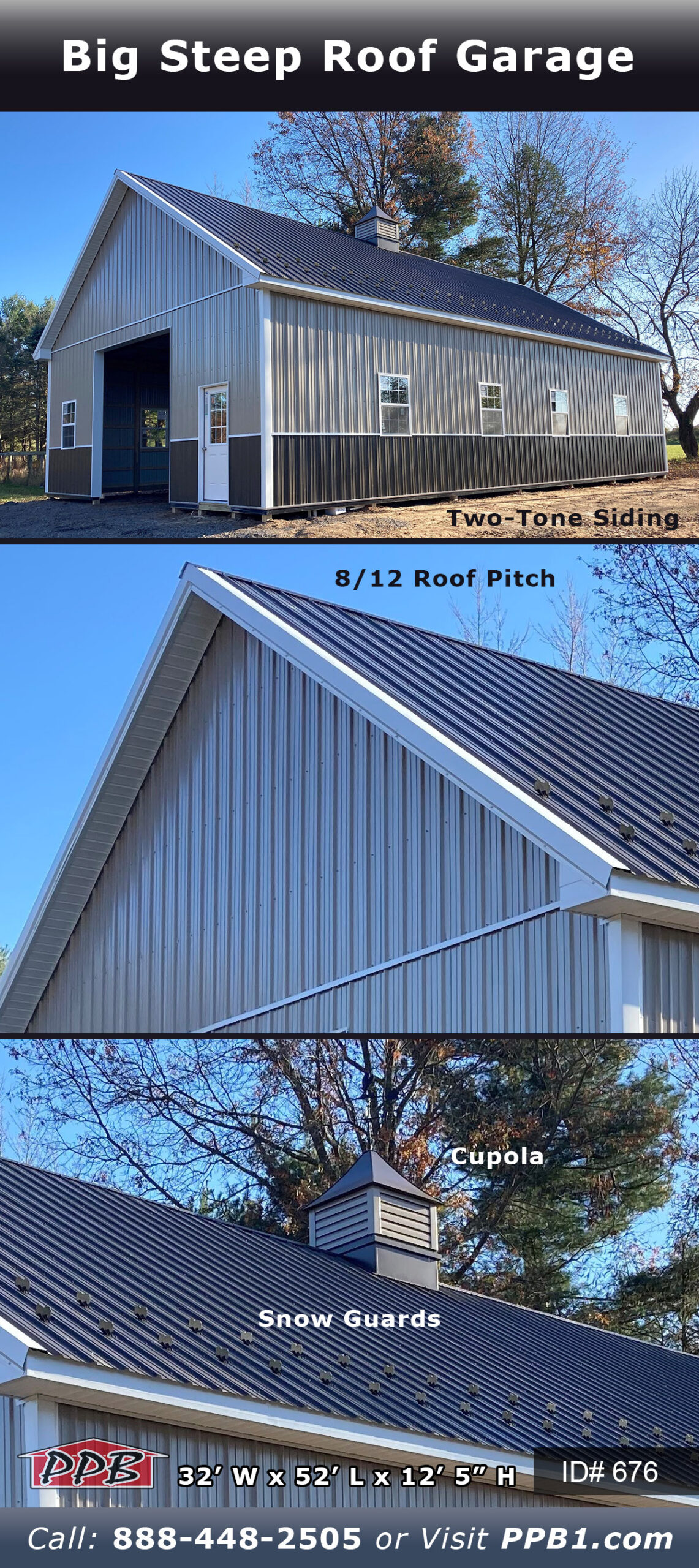 676 - Big Steep Roof Garage