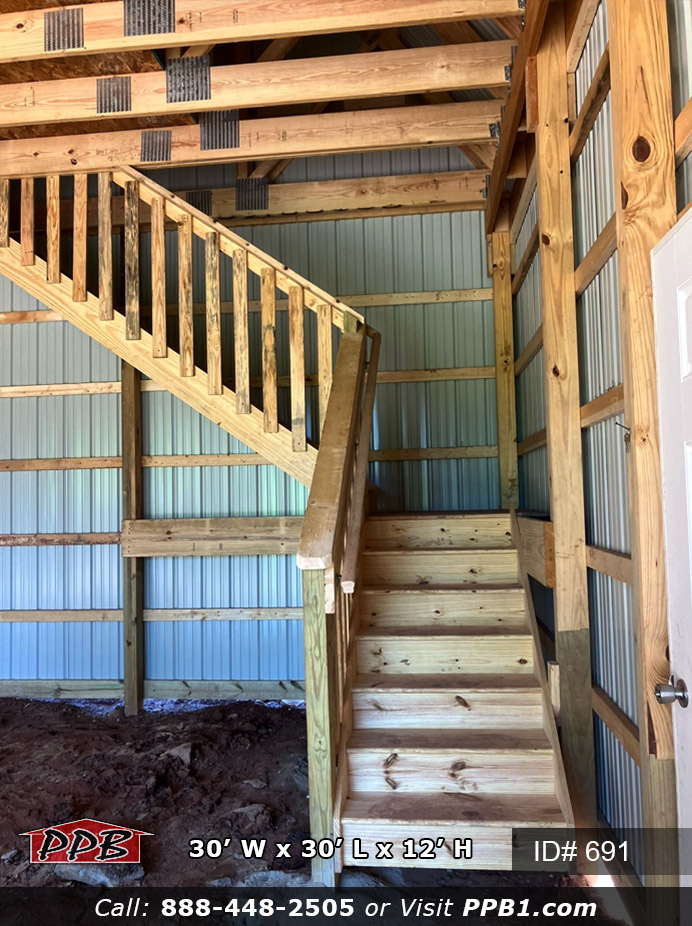 Stairs going up to second floor