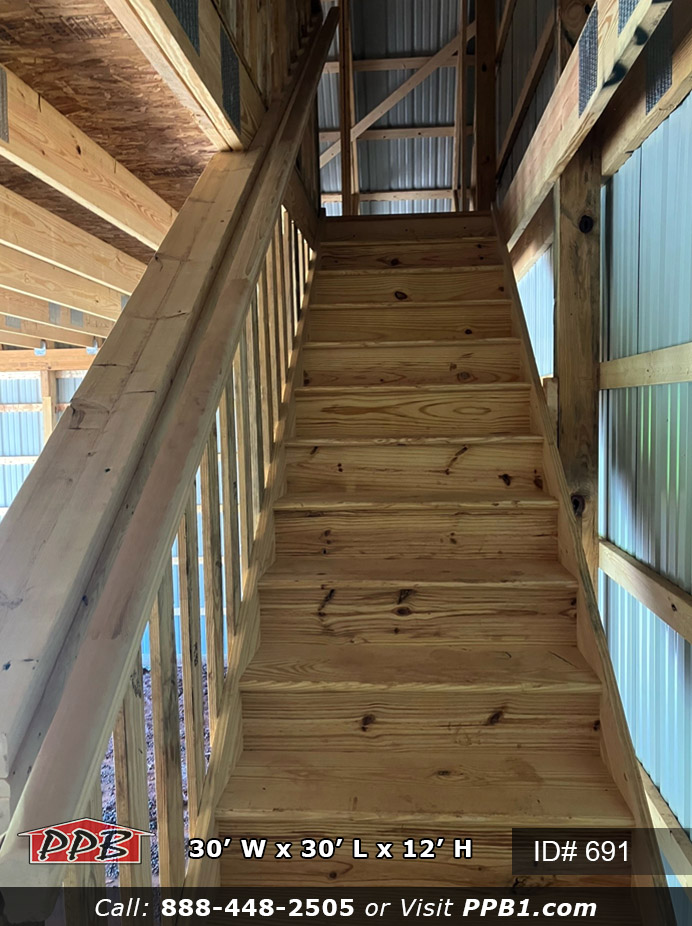 Stairs in barn