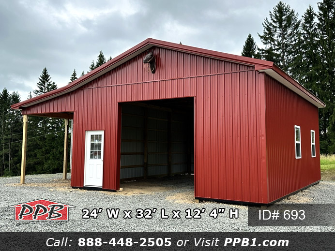 693 – Red Building with Lean-To