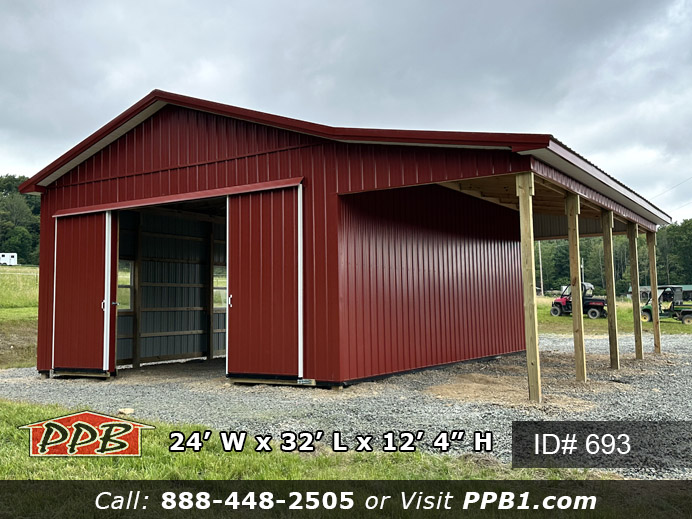 693 - Red Building with Lean-To