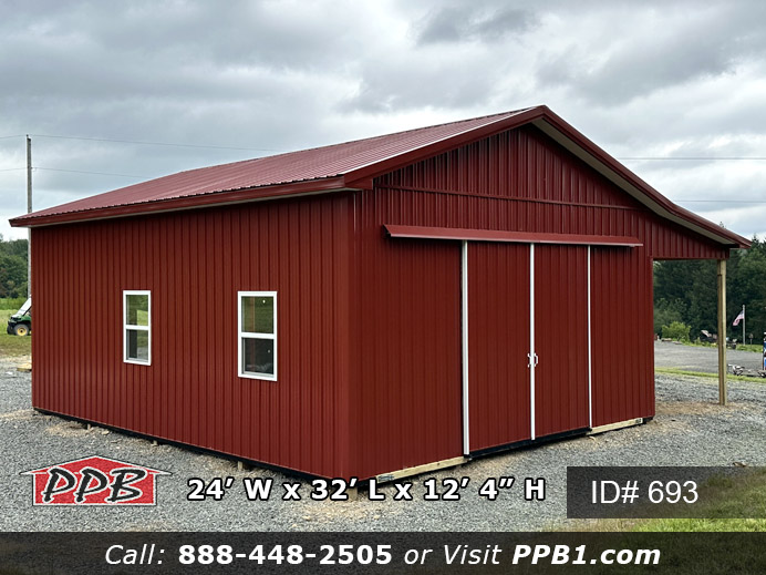 693 - Red Building with Lean-To