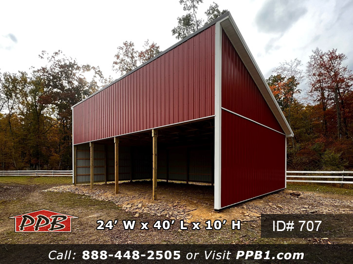 707 - Red Single Pitch Building