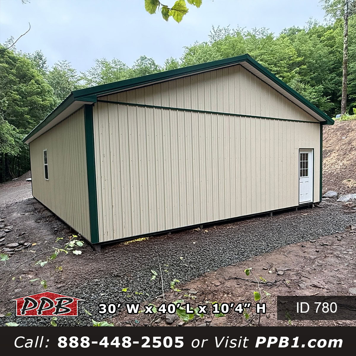 30x40x10 beige barn garage in New York