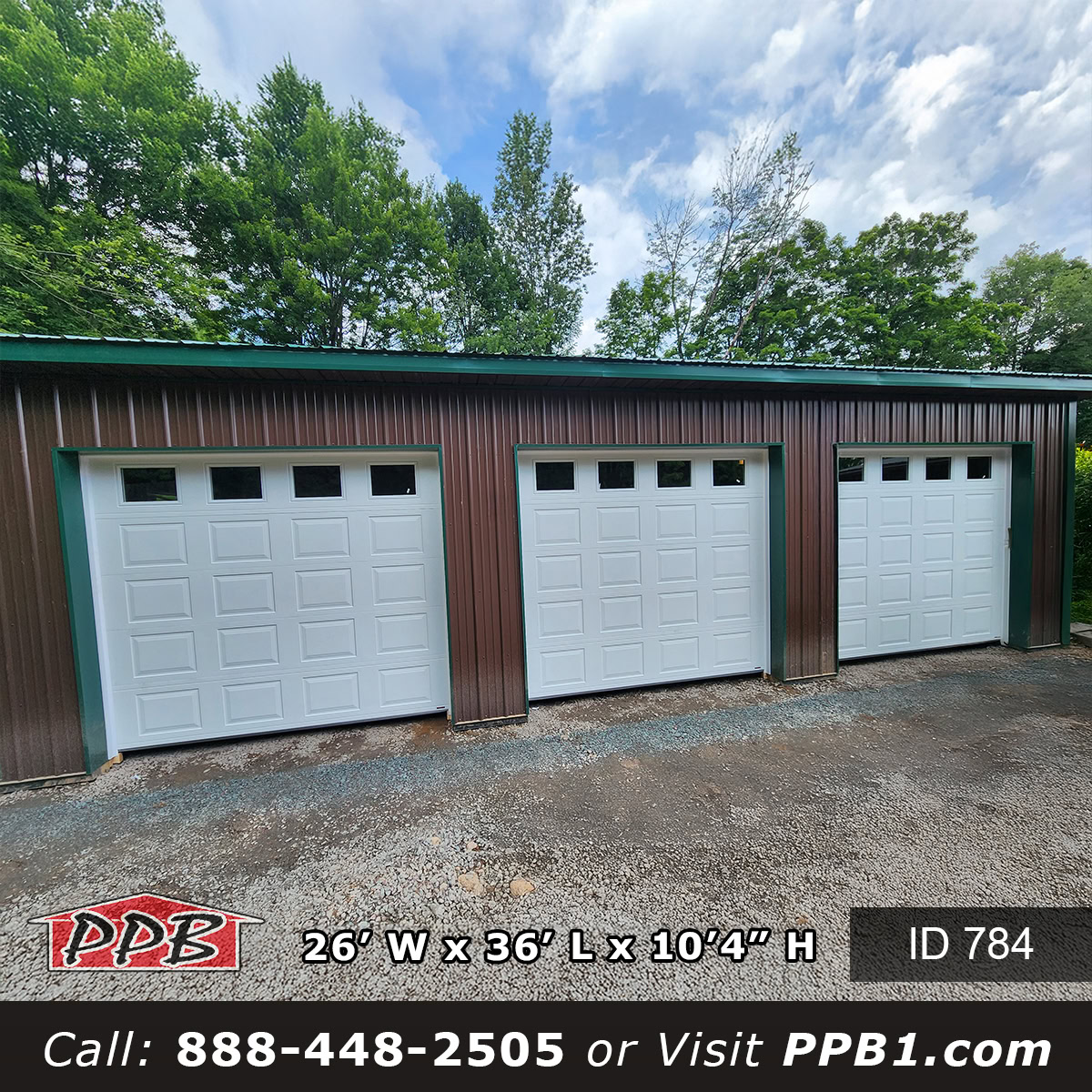 Metal Roof Detail – Ivy Green Ivy green roof detail on pole barn garage