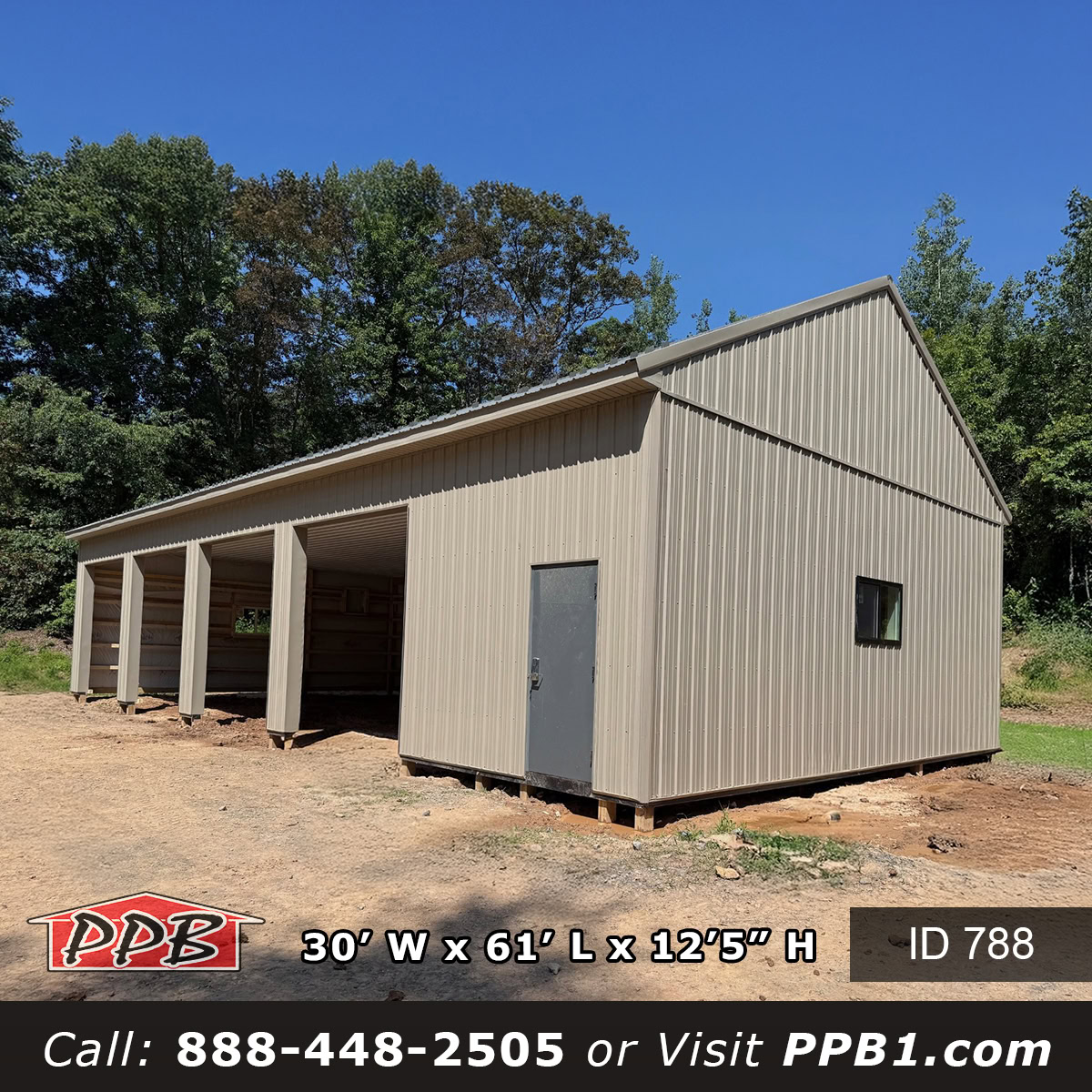 metal garage with post frame design