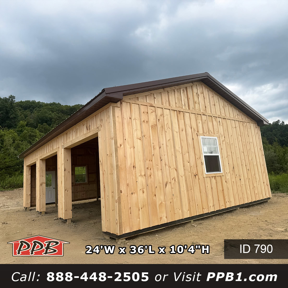 New York garage building with scissor trusses