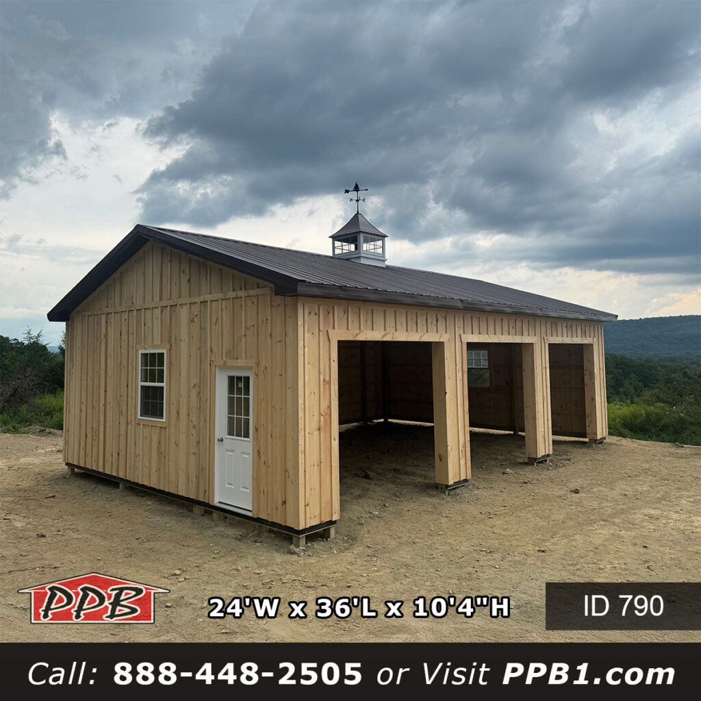 790 (24'Wx36'Lx10'H) 5 790 24x36x10 board and batten garage in New York