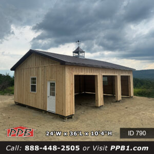 790 24x36x10 board and batten garage in New York