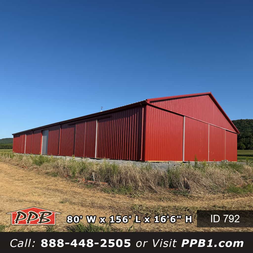 792 (80'Wx156'Lx16'H) 2 792 80x156x16 Pennsylvania Agricultural Building