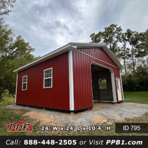 795 24x24x10 New York Post Frame Garage