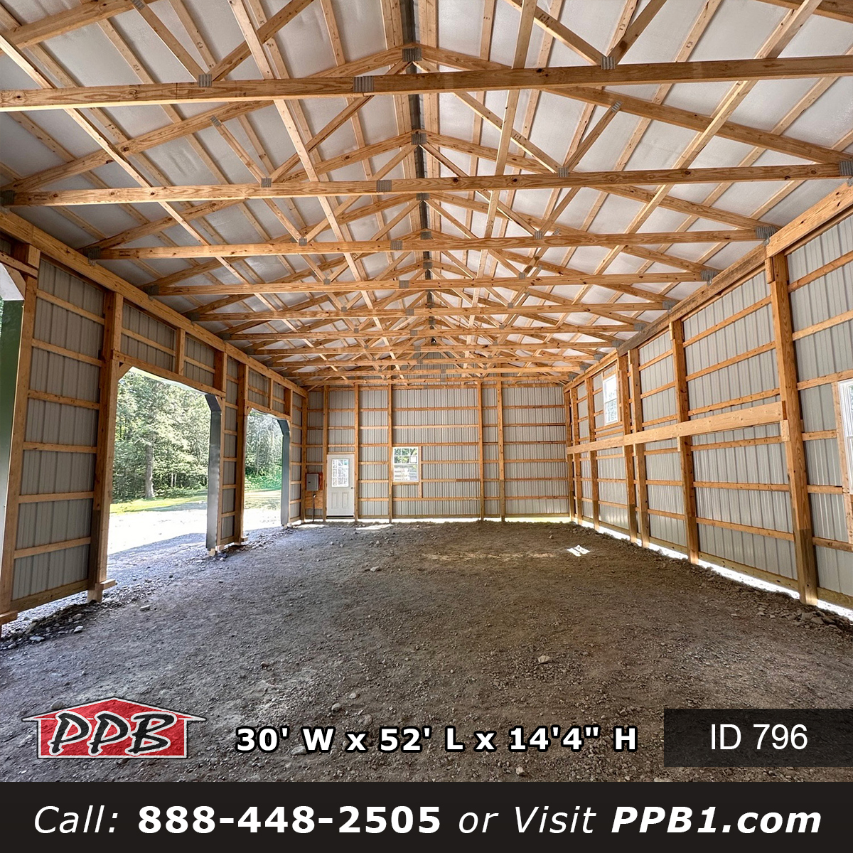 796 30x52x14 Pennsylvania Pole Barn