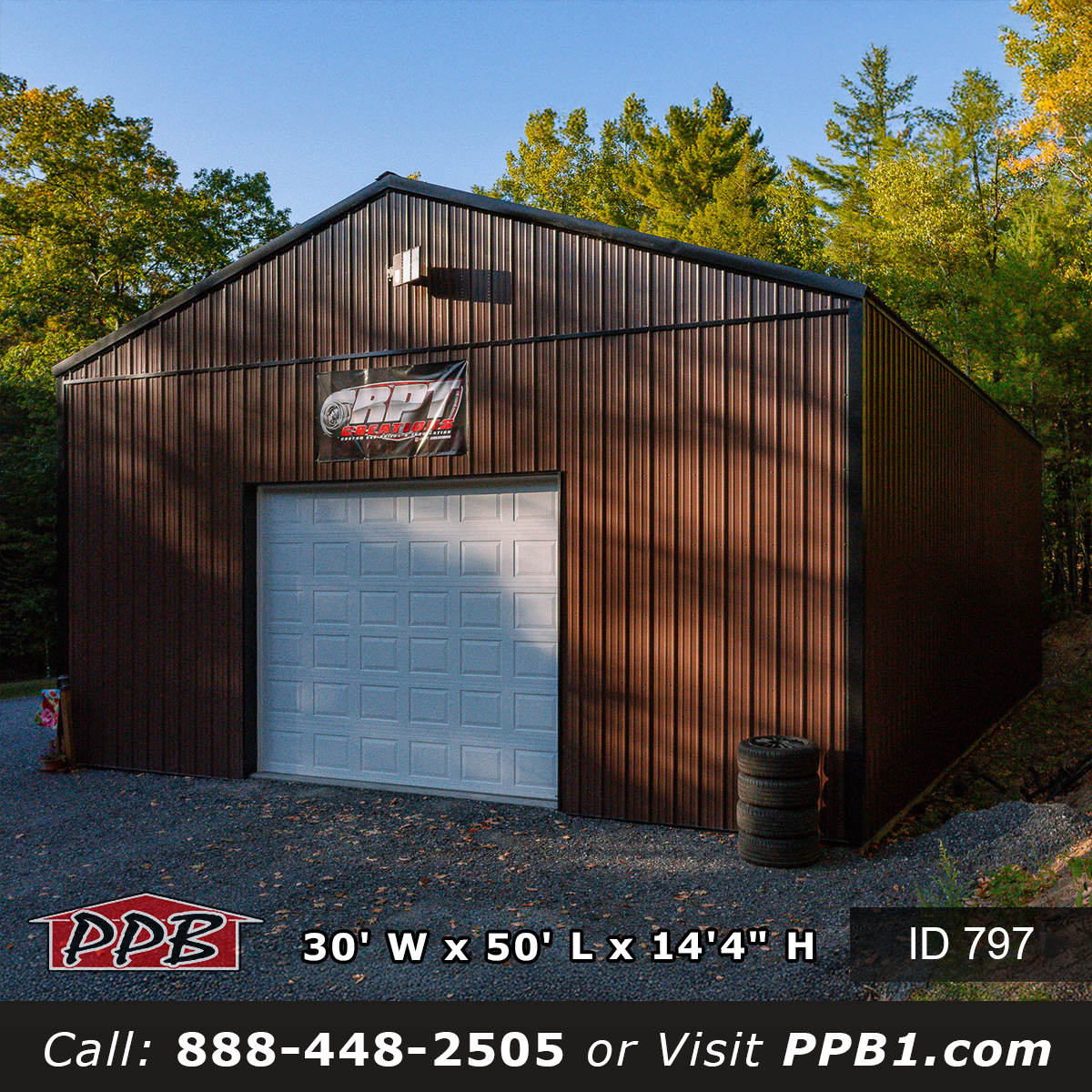 797 30x50x14 New York Post Frame Garage