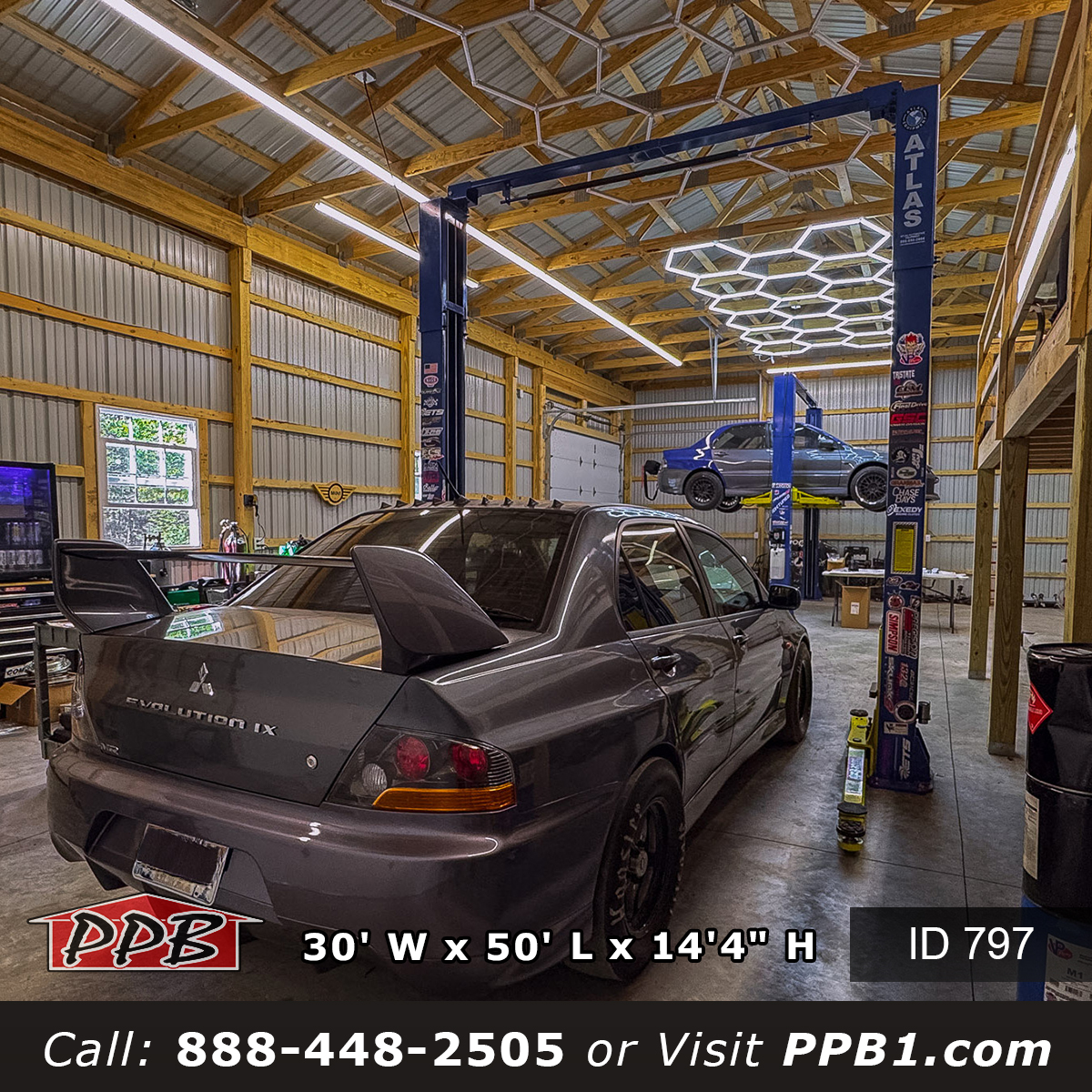 Brown and Black Garage New York Pole Barn