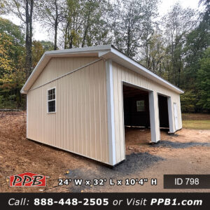 Pennsylvania Pole Barn Garage Beige Charcoal
