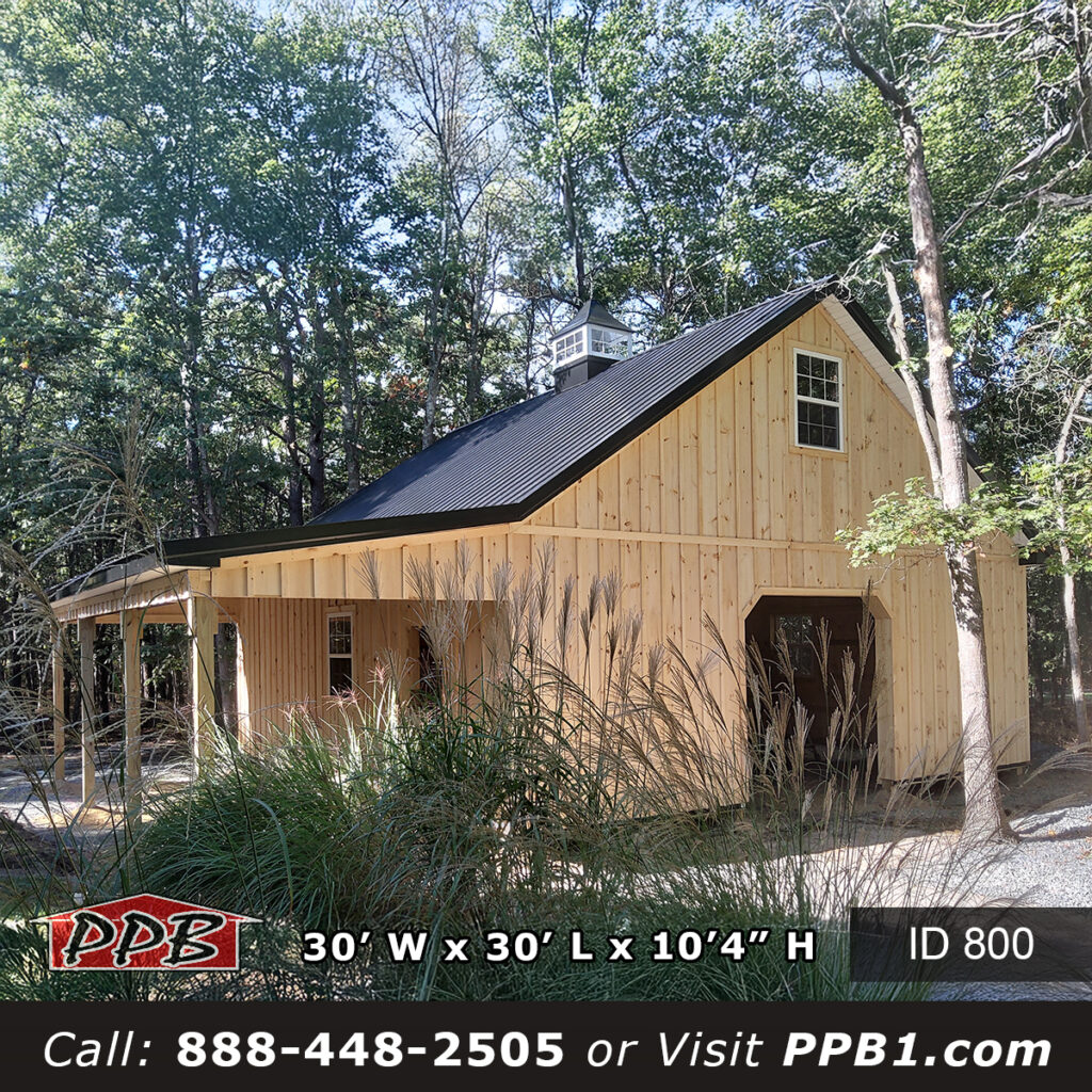 800 (30'Wx30'Lx10'H) 2 800 30x30x10 New Jersey Post Frame Garage