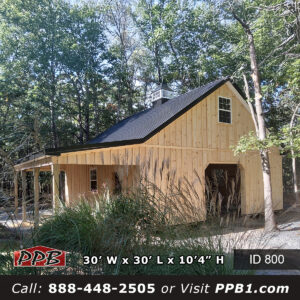 800 30x30x10 New Jersey Post Frame Garage