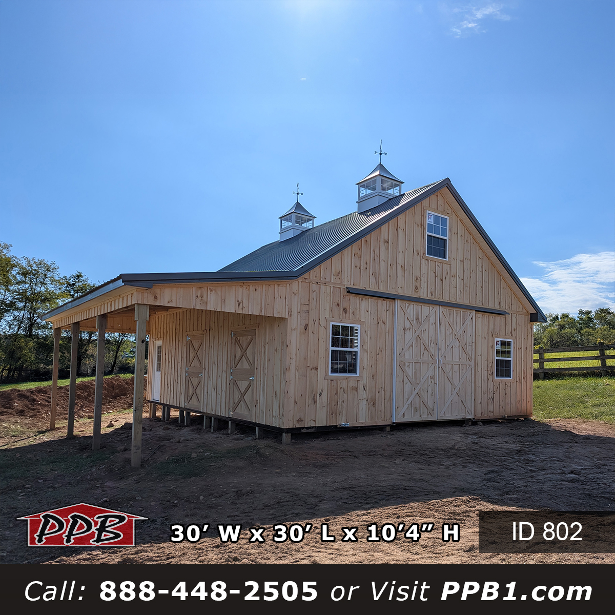 Board And Batten Stall Barn Exterior in Maryland