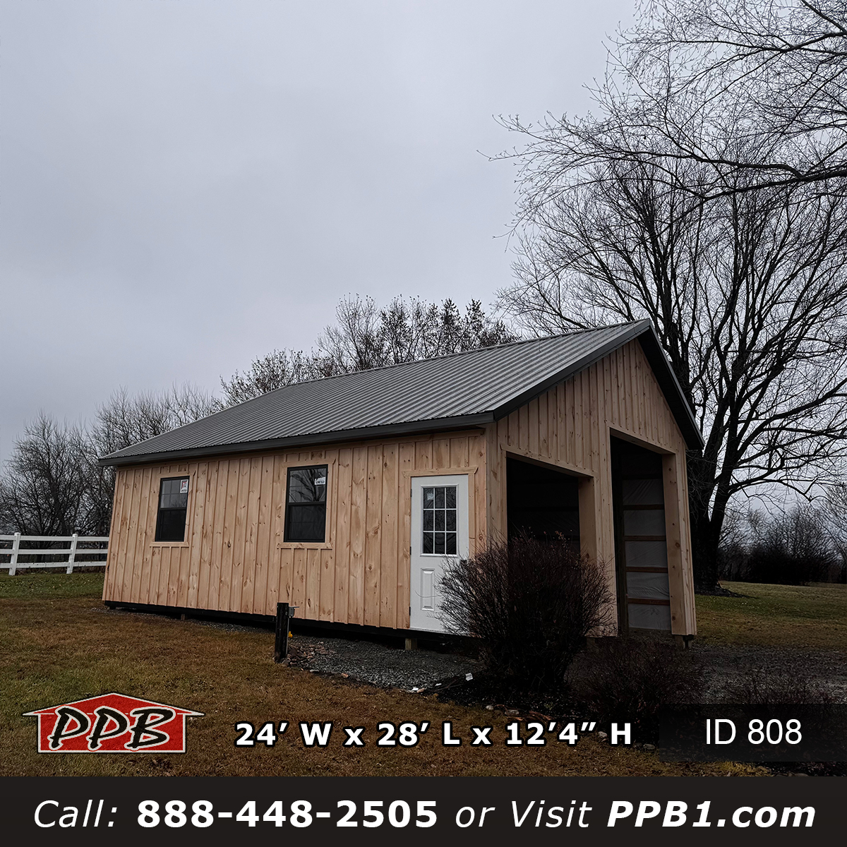 808 (24’Wx28’Lx12’H)