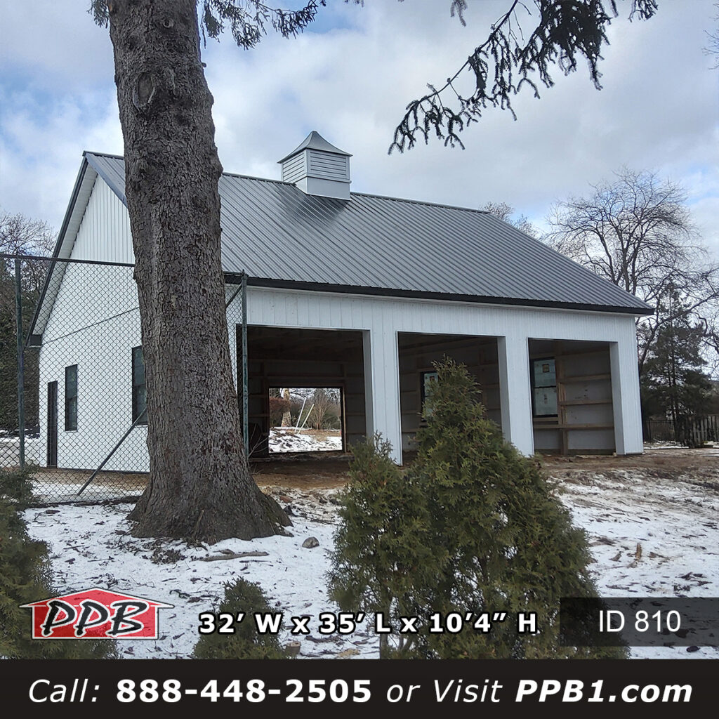 810 (32’Wx35’Lx10’H) 9 810 32x35x10 Pennsylvania Pole Barn Garage